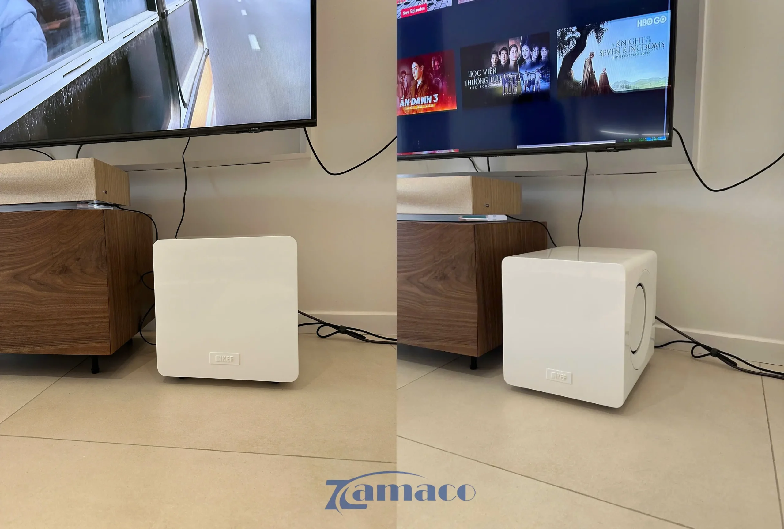 Subwoofer KEF KC92 thiết kế nhỏ gọn, hiện đại – giải pháp âm thanh cao cấp, phù hợp với khách hàng nước ngoài yêu cầu cao về cả chất lượng âm thanh lẫn thẩm mỹ nội thất.