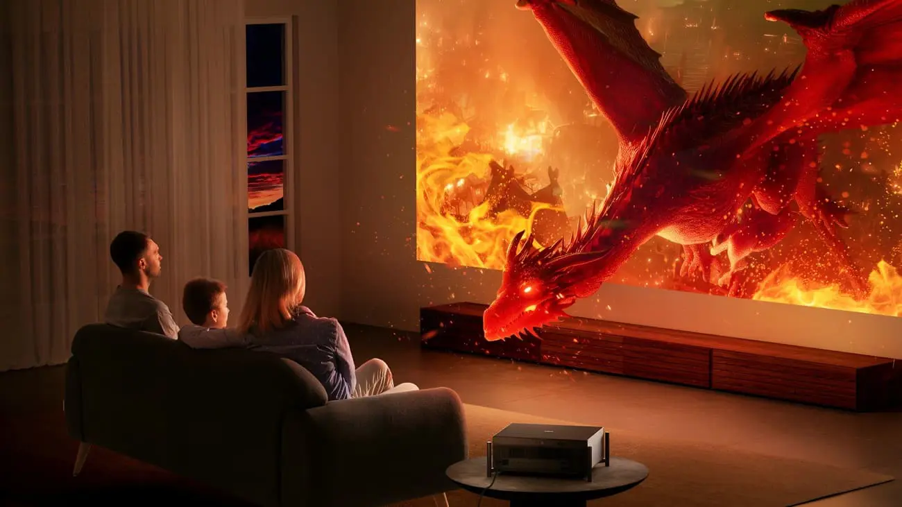 Máy chiếu 4K XGIMI Titan – Laser kép, 5.000 ISO lumens