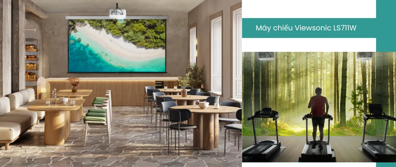Tổng quan sản phẩm của máy chiếu laser short throw Viewsonic LS711W