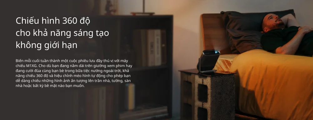 Chân đế thông minh xoay 360 độ – Trình chiếu mọi góc độ