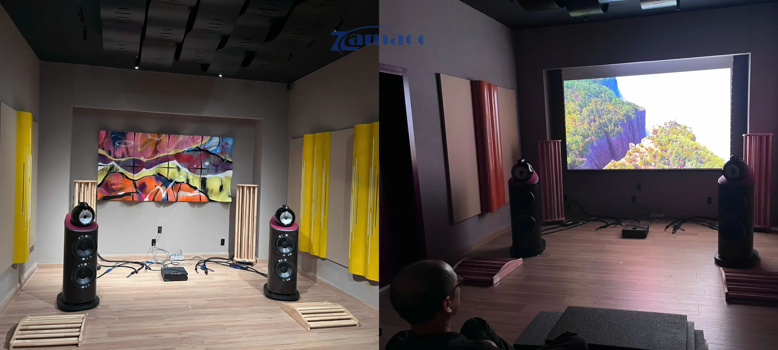 Toàn cảnh showroom âm thanh Đông Thành Hòa Phúc sau khi lắp đặt máy chiếu ViewSonic 4K