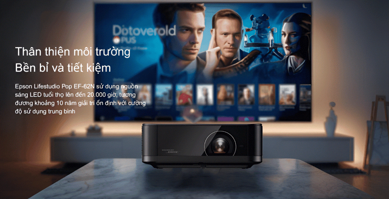 Máy chiếu 4K Epson Lifestudio Pop Plus EF-62N – PRO-UHD di động