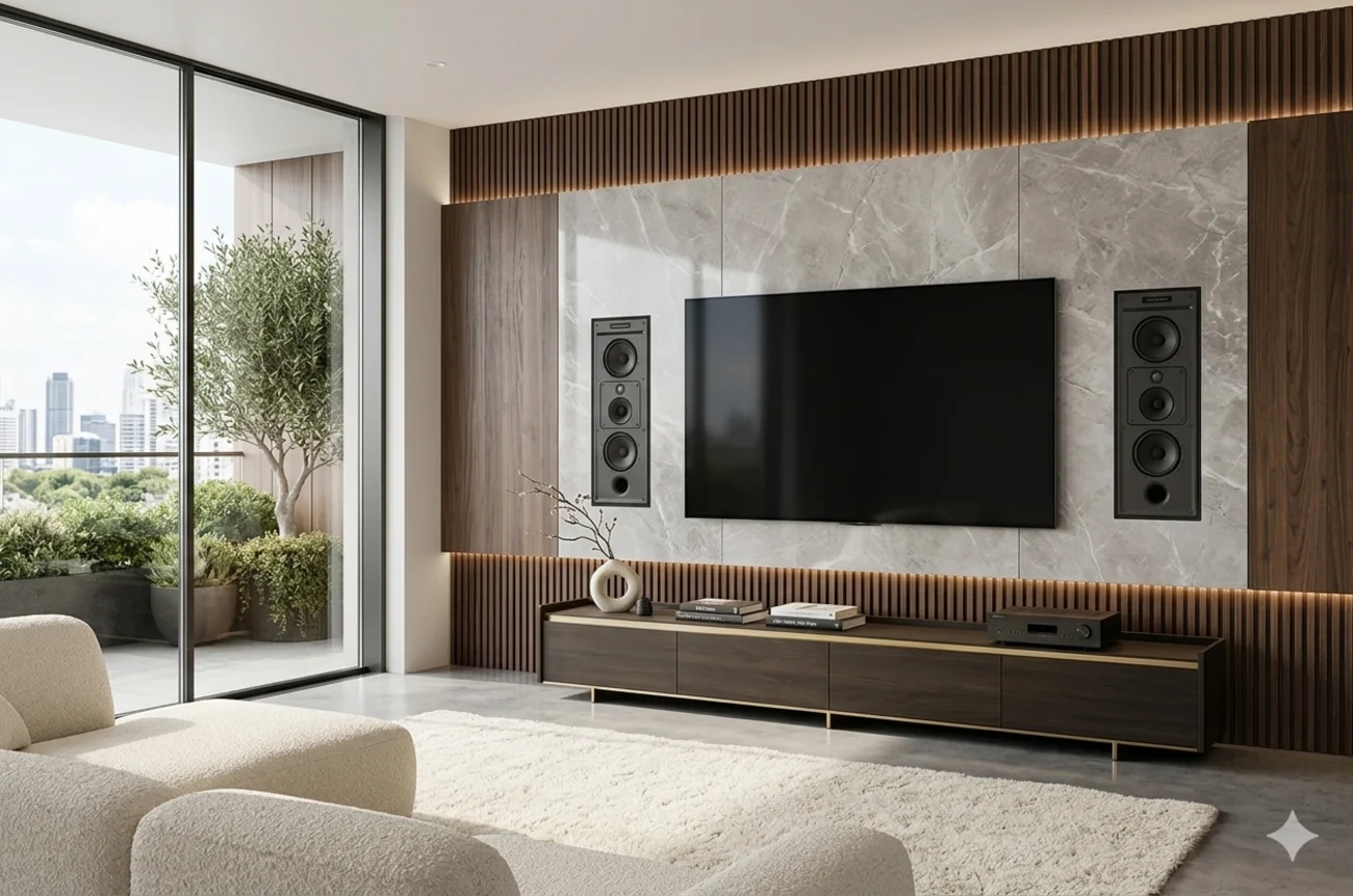 Thiết kế âm tường sang trọng, hiện đại