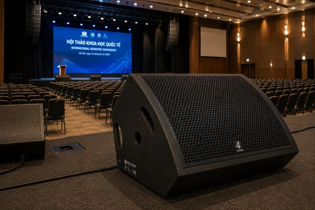 Góc phủ âm 60° × 40° tối ưu cho sân khấu