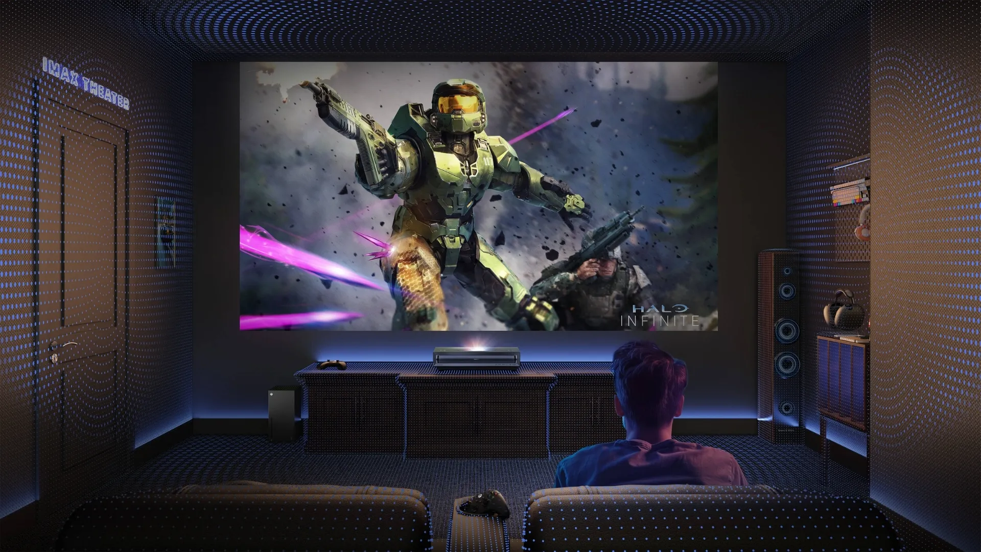 Mặt trên máy chiếu laser siêu ngắn Hisense PX3-PRO 4K Smart Laser Cinema