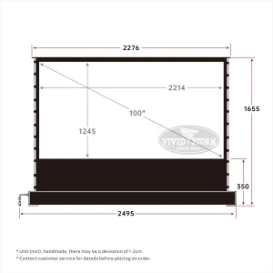 Màn chiếu điện để sàn VIVIDSTORM S White Cinema VSDSTW100H 100 inch 16:9