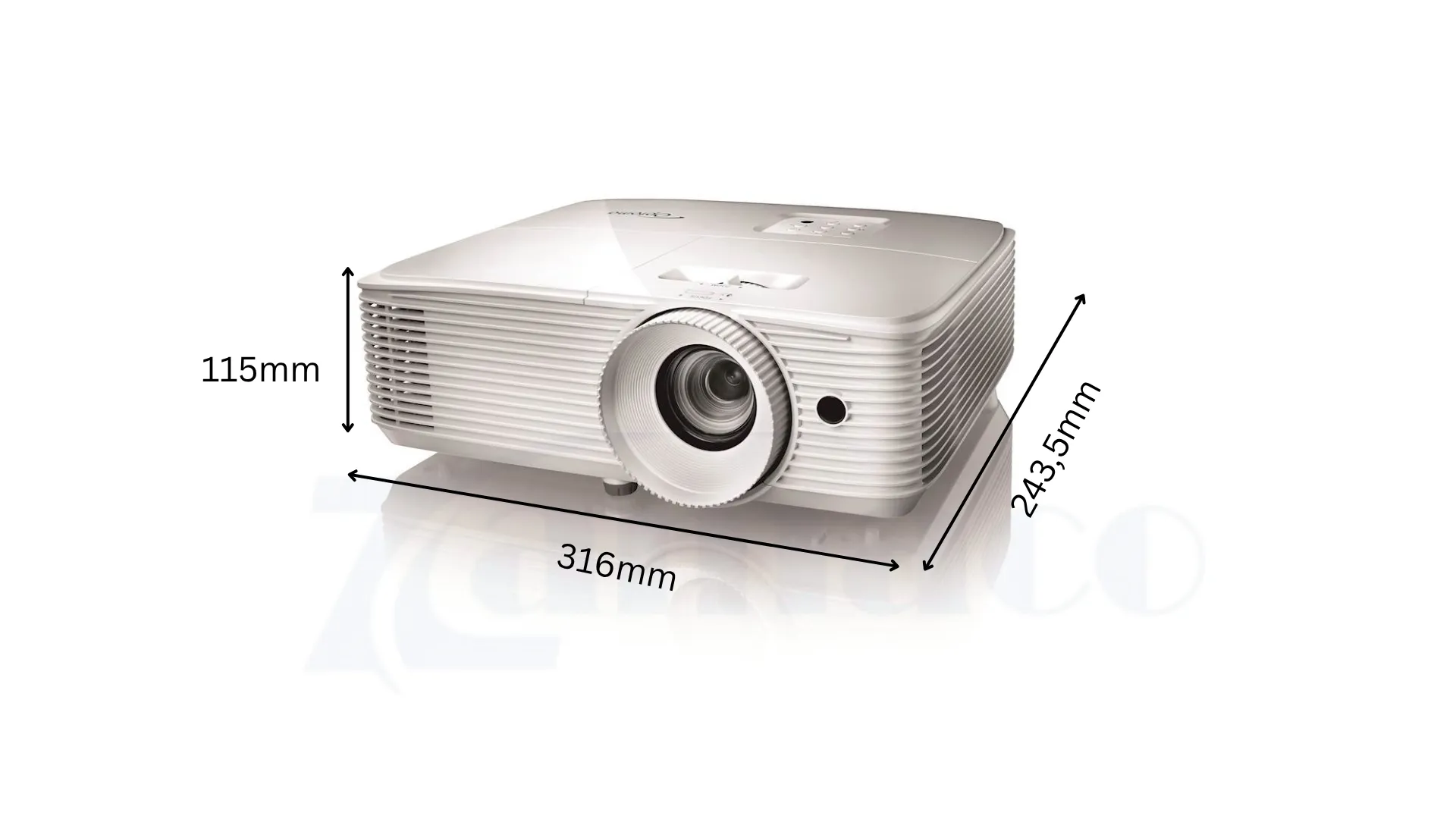 Kích Thước Máy Chiếu Optoma W412