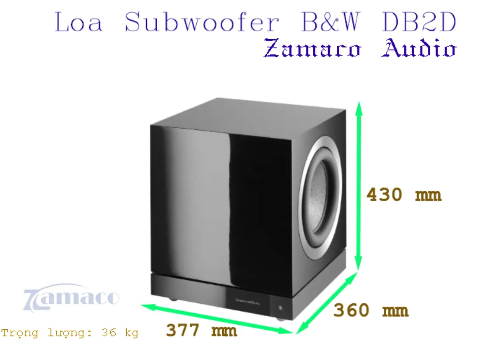 Kích thước và hình dáng của Loa Subwoofer Bowers & Wilkins DB2D