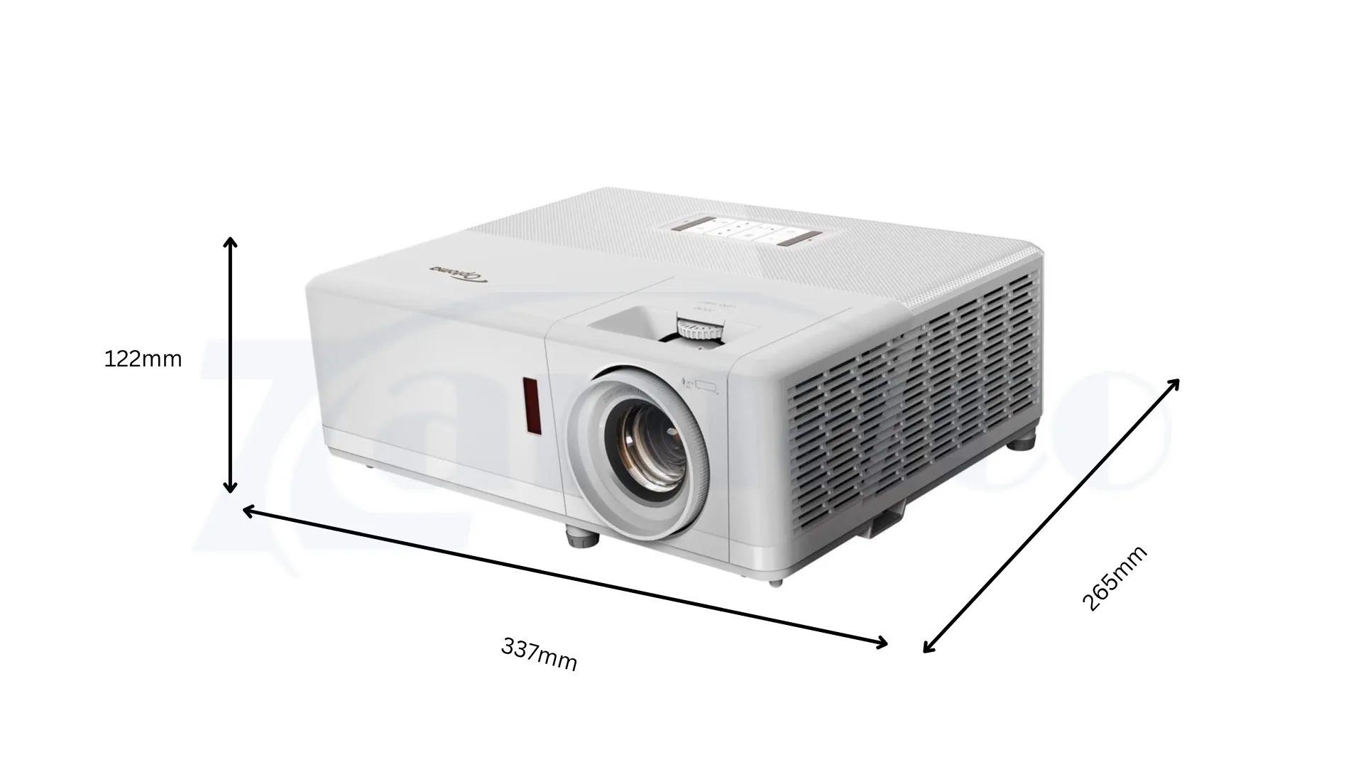 Kích thước máy chiếu Full HD Optoma ZH507