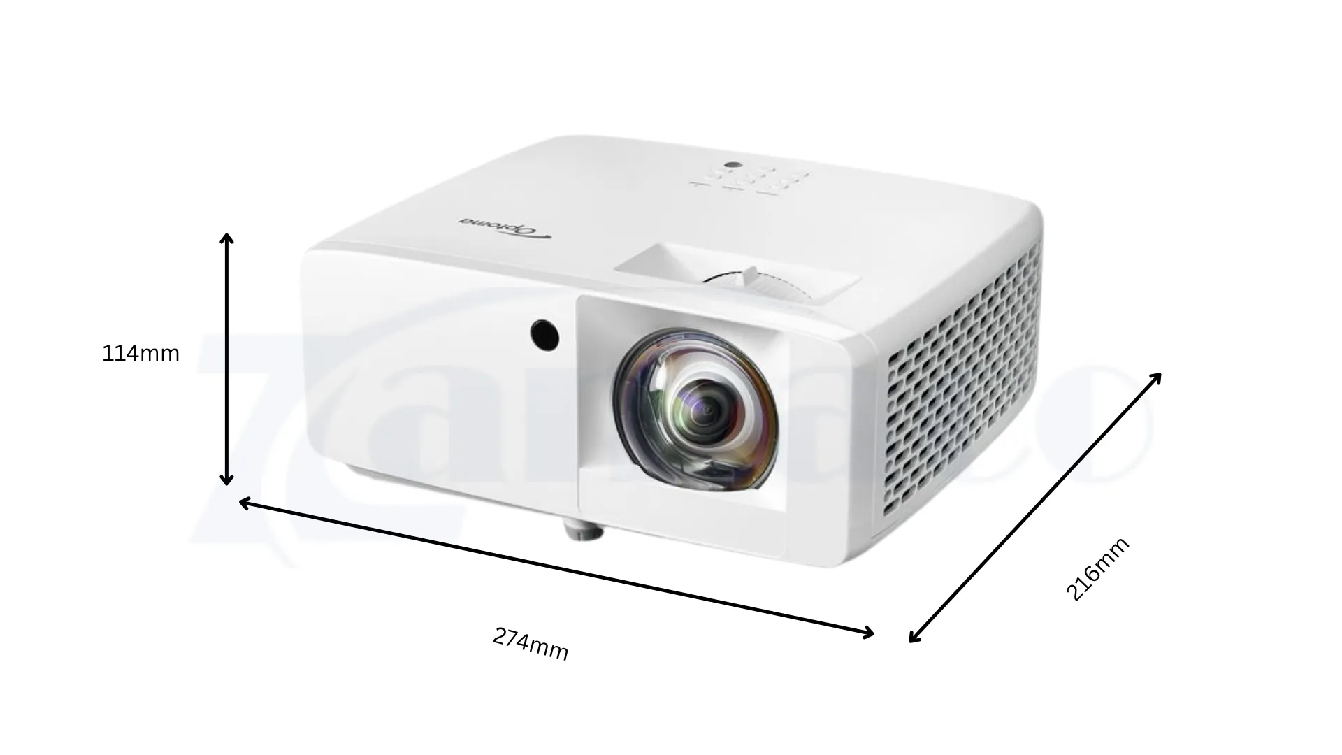 Kích thước máy chiếu Laser Optoma AZX360ST