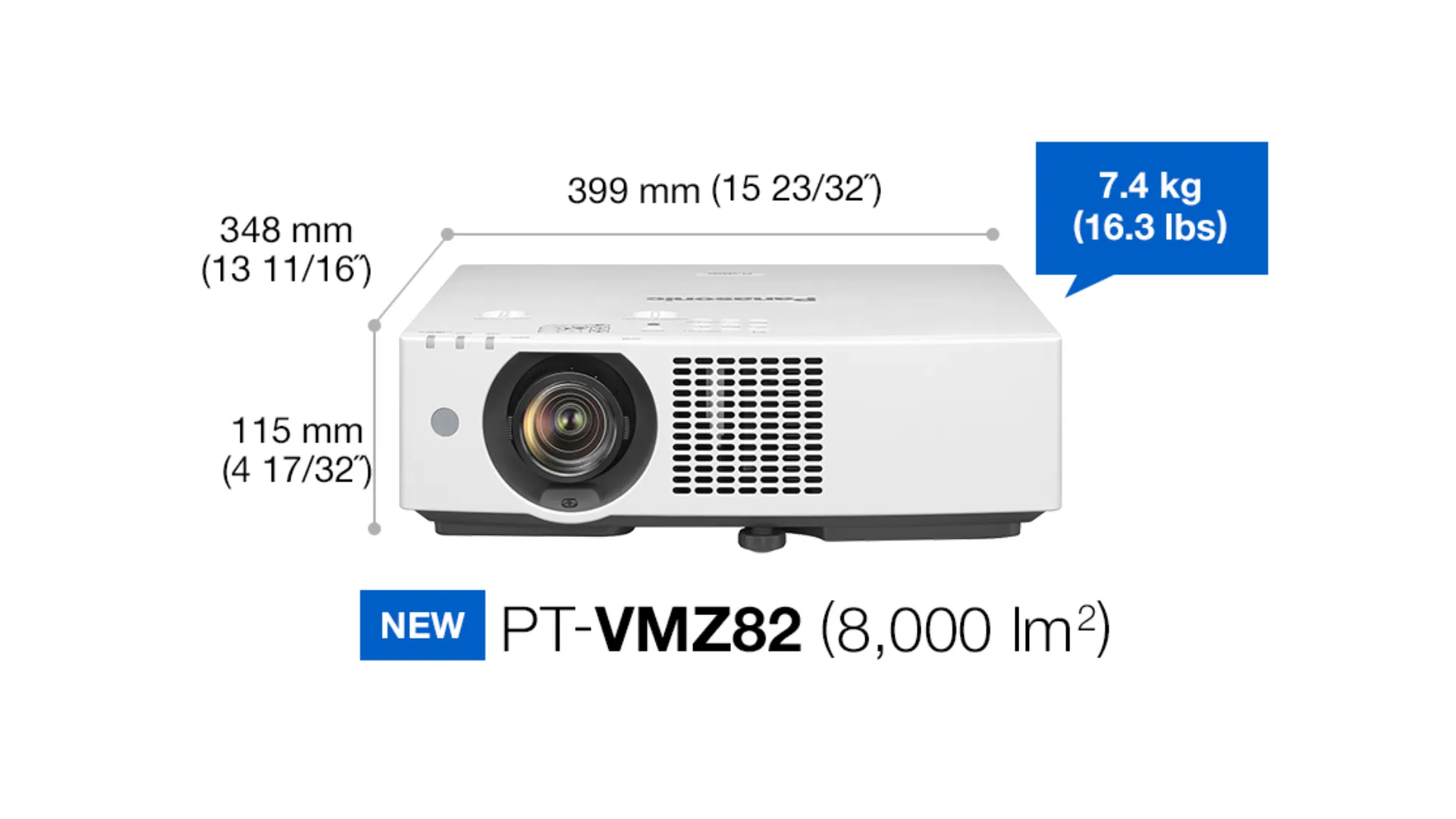 Máy chiếu Panasonic PT-VMZ82, thiết kế nhỏ nhẹ, lắp đặt linh hoạt