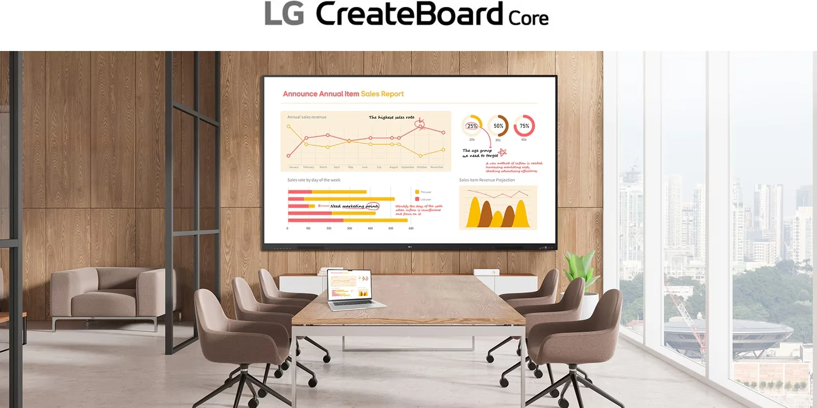 Màn hình tương tác LG CreateBoard 86TR3BQ cho giáo dục, doanh nghiệp