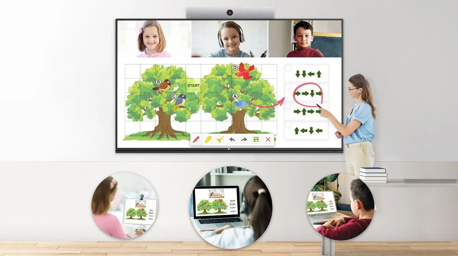 LG CreateBoard 86TR3PJ-B có độ phân giải 4K sắc nét