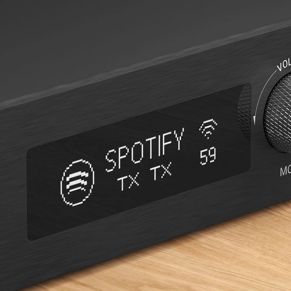 Màn hình OLED và núm xoay kim loại