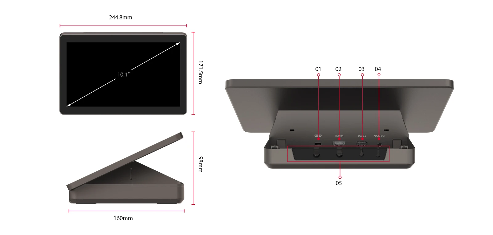 Màn hình cảm ứng 10,1" Full HD