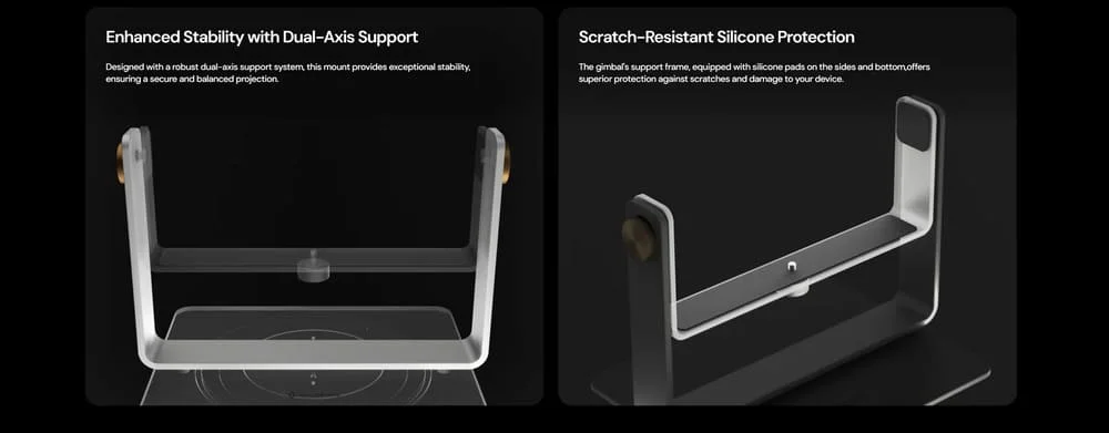 Chân đế gimbal để bàn Valerion – Chịu tải 10kg, xoay 360°, thiết kế chắc chắn