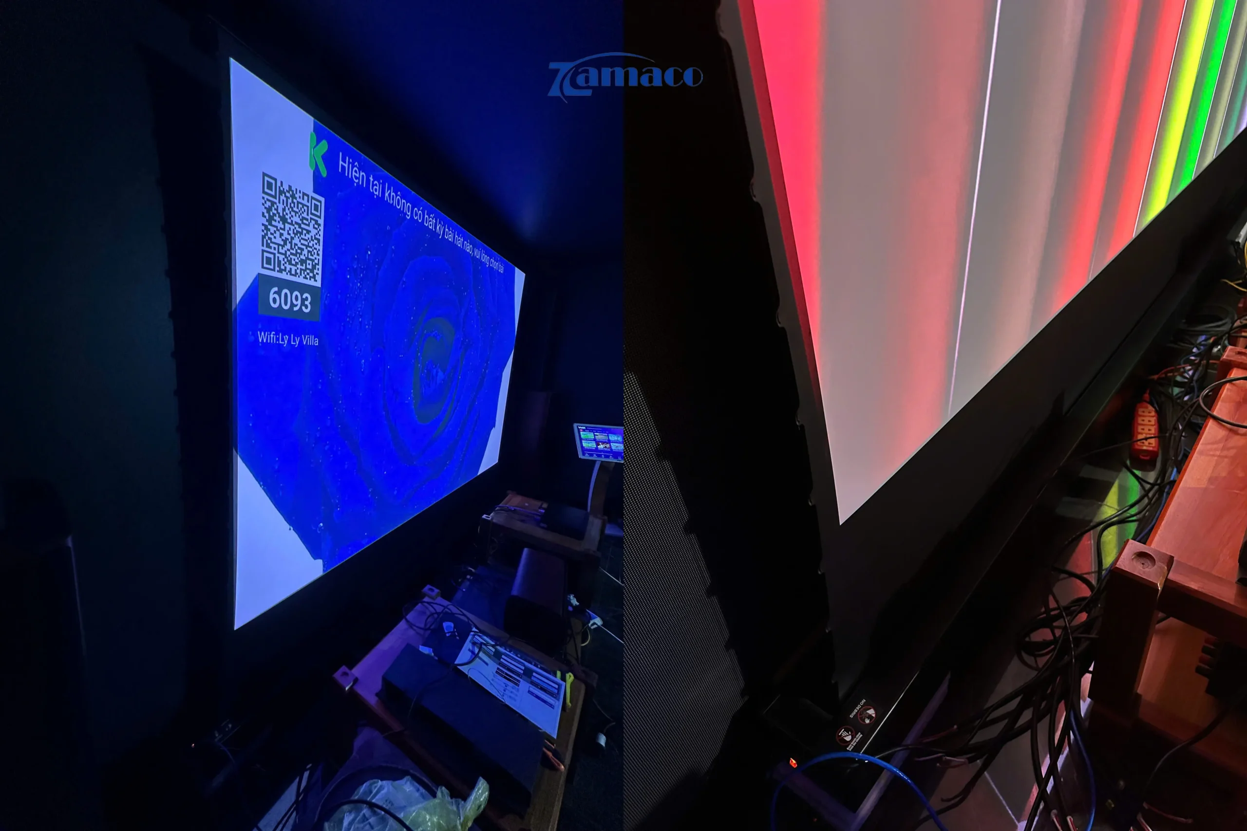 Cân cảnh màn chiếu ở khi ở gần cho ra hình ảnh rực rỡ