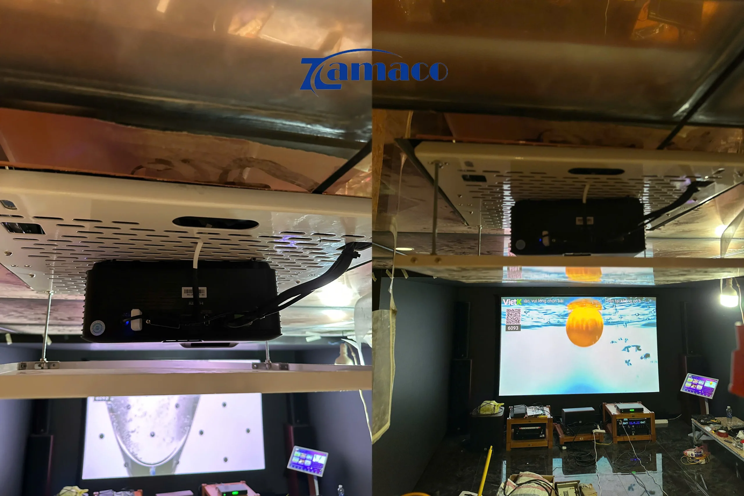 Máy chiếu ViewSonic LX700 được giấu trong khung nâng CM76X – gọn và sang