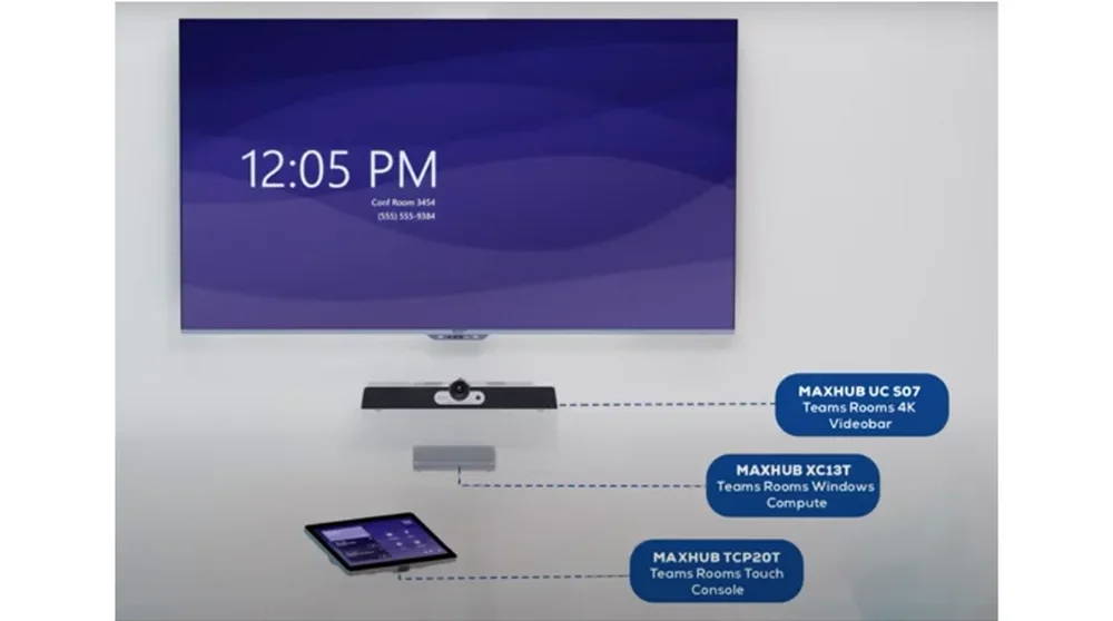 MAXHUB XT10-VB Kit giải pháp hội nghị trực tuyến trọn gói được thiết kế dành riêng cho Microsoft Teams Rooms