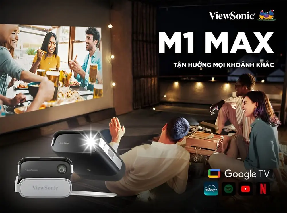 Máy chiếu di động ViewSonic M1 Max N – LED, âm thanh tích hợp