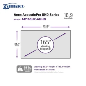 Màn chiếu khung Elite Screens AcousticPro 165” – Xuyên âm, hình ảnh sắc nét
