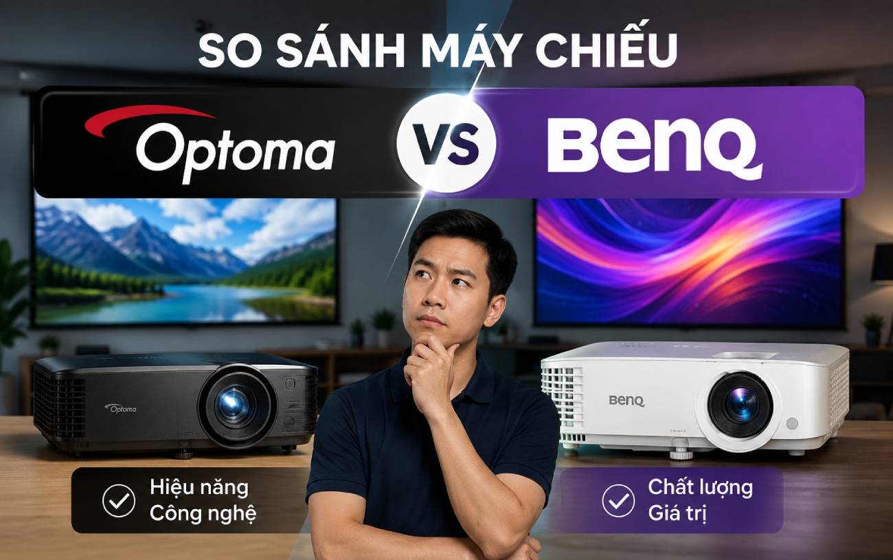 So sánh máy chiếu Optoma và BenQ