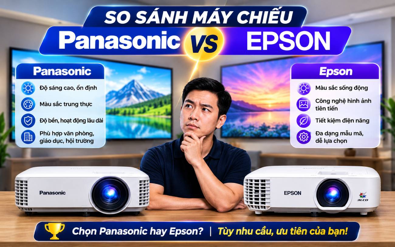 So sánh máy chiếu Panasonic và Epson
