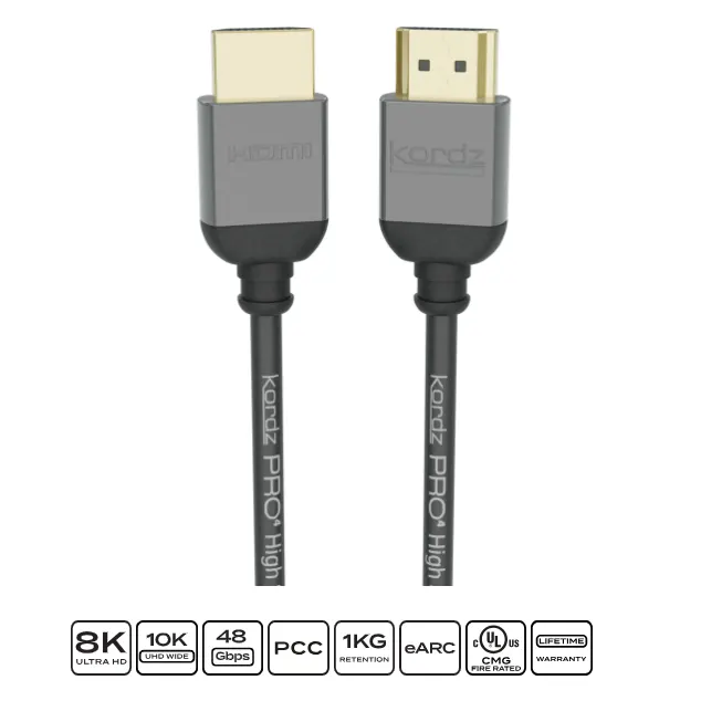 Cáp HDMI Kordz PRO4 48Gbps Passive 0.5–9m