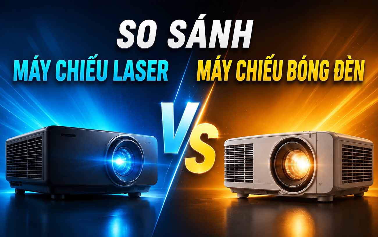 So sánh máy chiếu laser và bóng đèn