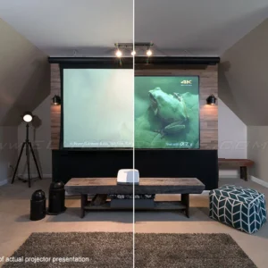 Màn chiếu Elite Screens Aeon CLR – so sánh với màn trắng thường