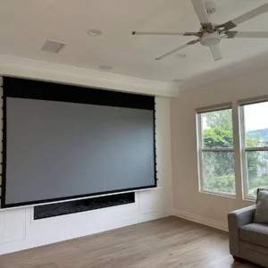 Màn chiếu Elite Screens Evanesce Tab-Tension B CineGrey 5D – lắp đặt trong phòng khách