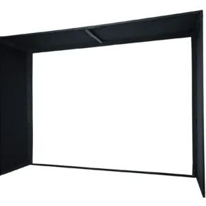 Màn chiếu Elite Screens GolfSim Bay – góc nhìn nghiêng