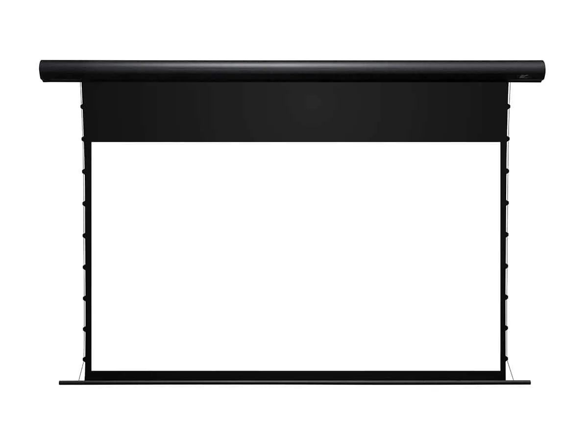 Màn chiếu Elite Screens Yard Master Electric Tension CineWhite – mặt trước màn chiếu