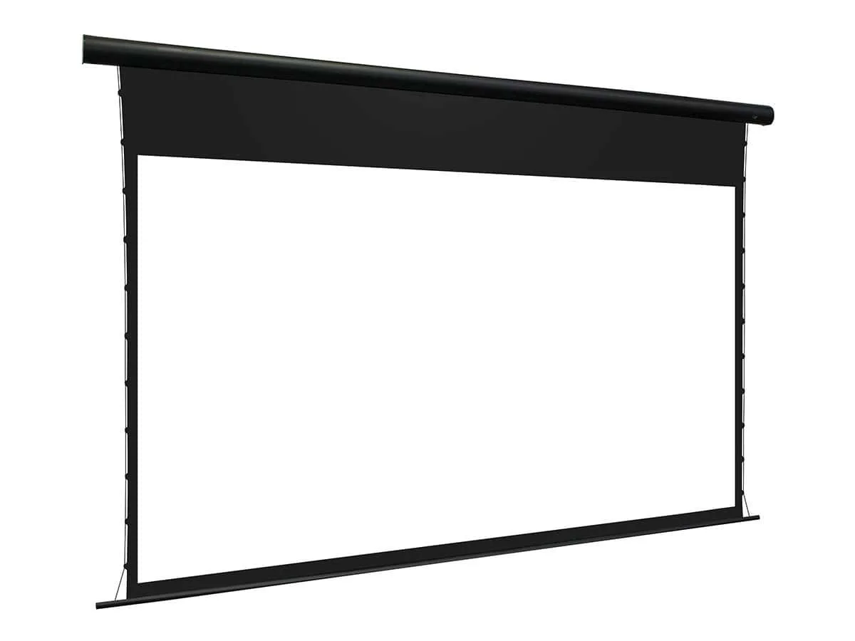 Màn chiếu Elite Screens Yard Master Electric Tension CineWhite – góc nhìn nghiêng