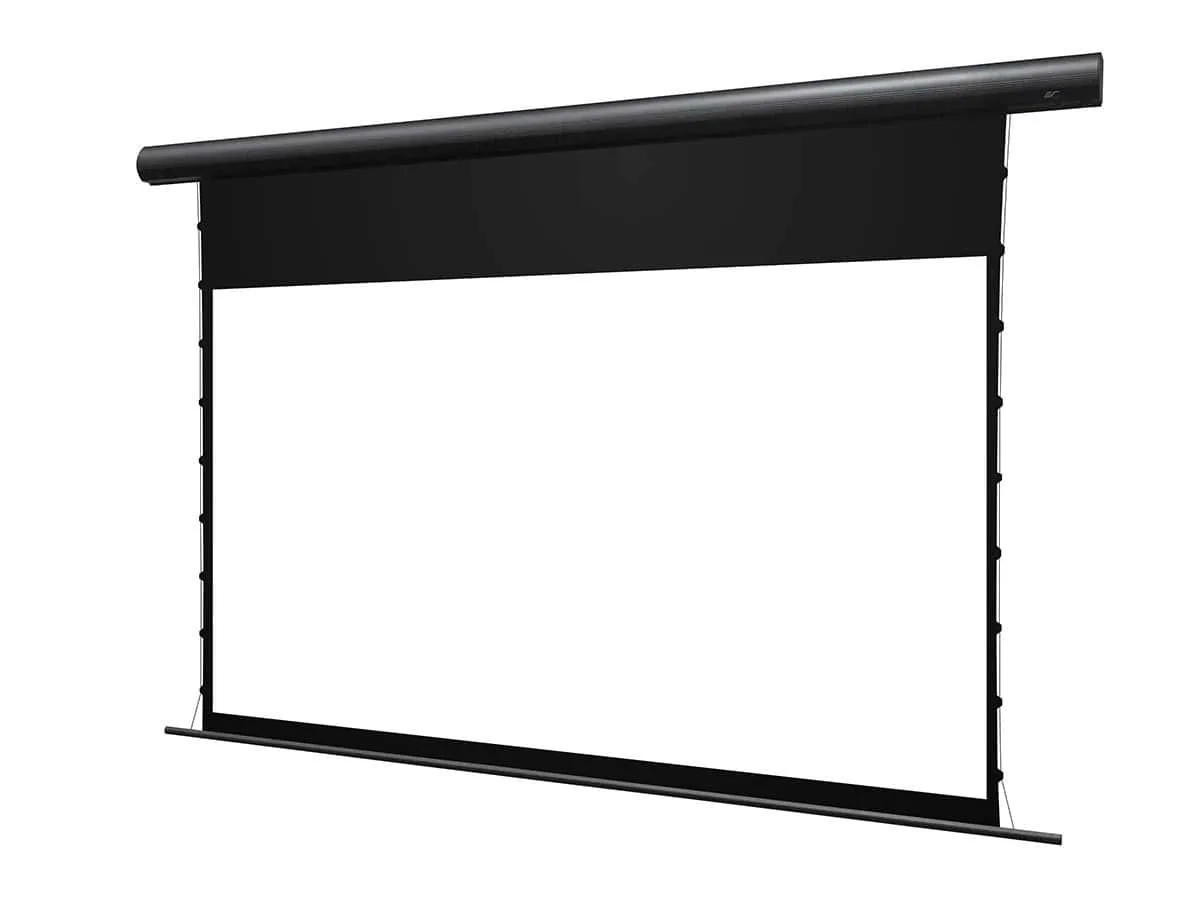 Màn chiếu Elite Screens Yard Master Electric Tension CineWhite – góc nhìn nghiêng