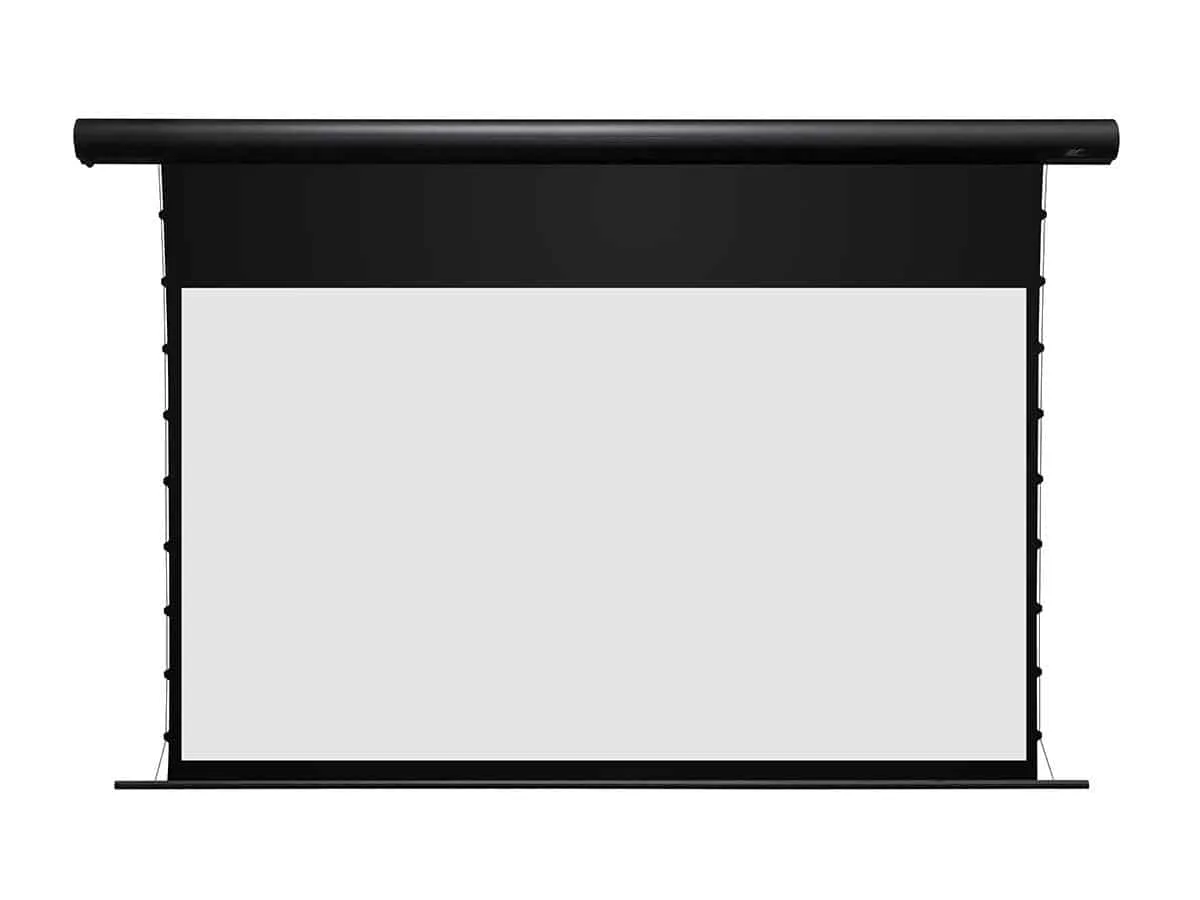 Màn chiếu Elite Screens Yard Master Electric Tension Dual – mặt trước màn chiếu