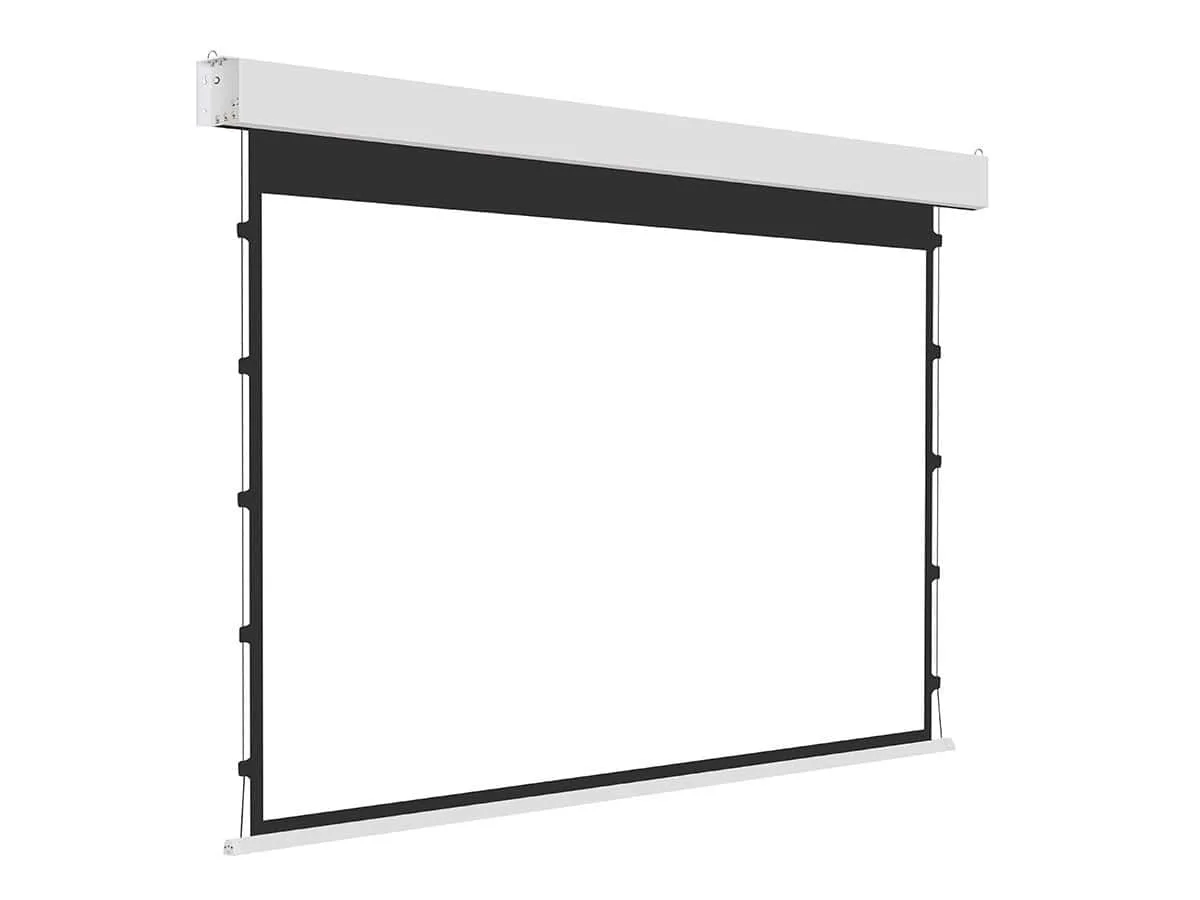 Màn chiếu Elite Screens Yard Master Tab-Tension Wireless – góc nhìn nghiêng
