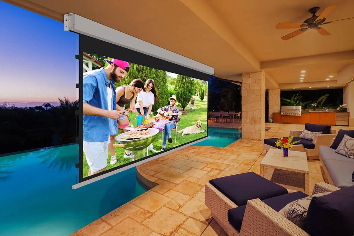 Màn chiếu Elite Screens Yard Master Tab-Tension Wireless – hình ảnh sản phẩm