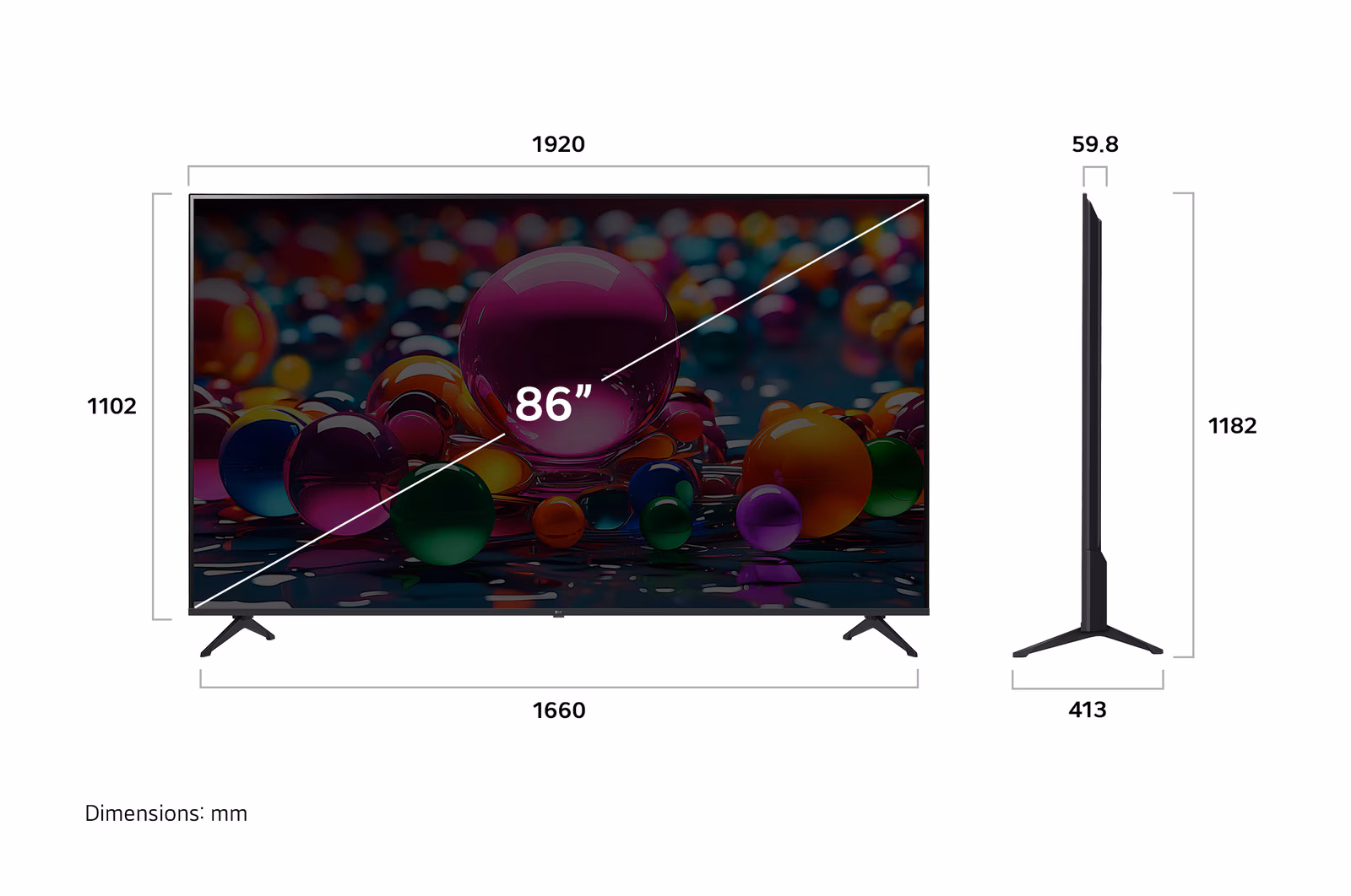 Tivi LG UHD AI UA8450 86 inch 86UA8450PSA 4K